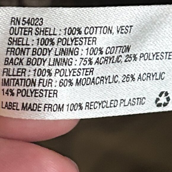 Vintage GAP Camo Anorak Jacket Womens Sz M Grunge Punk Stained Military Faux Fur - Picture 13 of 16